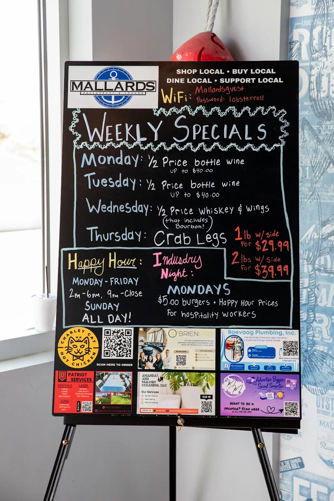 Megan's Daily Dish Board at Mallards